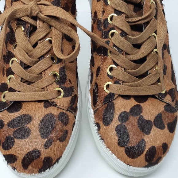 J/SLIDES NYC Asher Leopard Pony Sneakers NEW - Picture 9 of 10